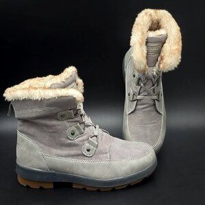 Khombu Stomp Faux Fur Lined Snow Boots Gray Women's Size 8M